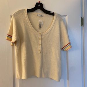 Madewell NWT Boucle Cropped Sweater Shirt, size M